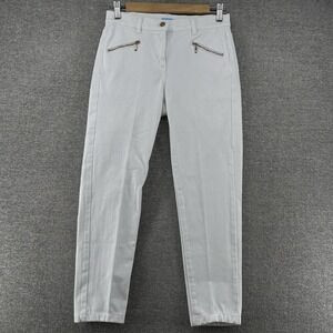 J Mclaughlin Jean Pants Women Size 2 White Straight Leg Casual Stretch